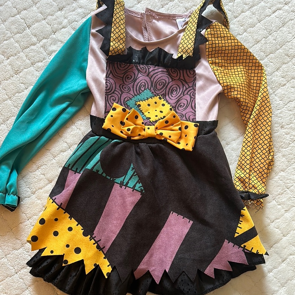 Colorful Patchwork Kids Costume with Wig - Picture 6 of 7
